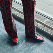 MENS COMBI LOAFERS / NAVY RED